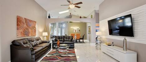 Smart TV, DVD player, foosball