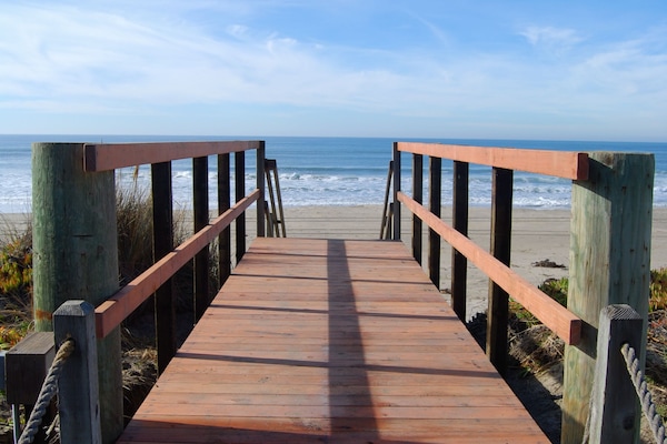 On the beach, beach towels