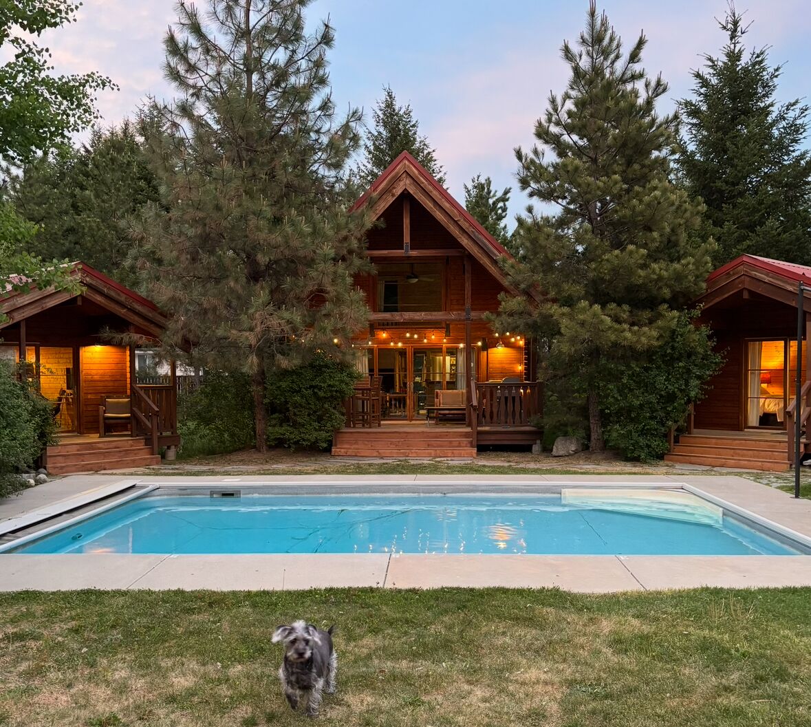 Piscine extérieure, piscine chauffée