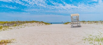 2 Bedroom, Across the street from the beach! & Pup-Friendly!