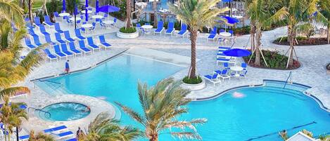 Outdoor pool, a heated pool