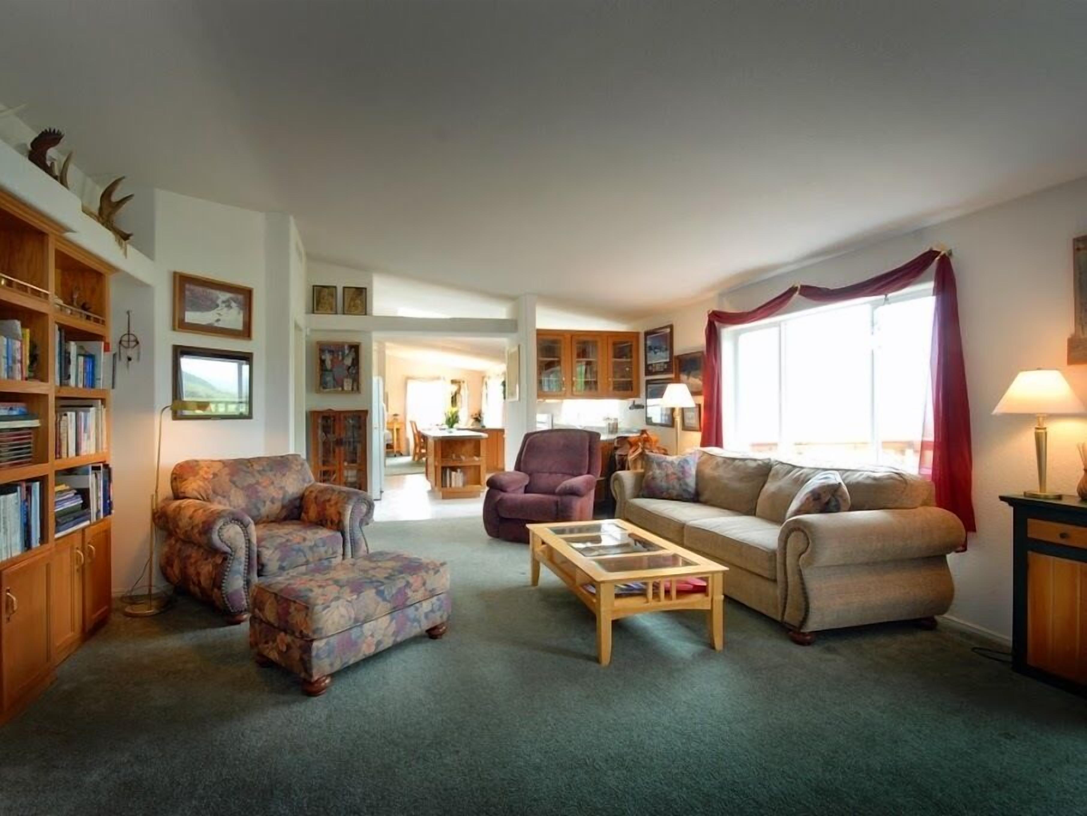 Televisión, chimenea, reproductor de DVD y libros 