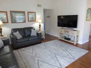 TV, DVD player, stereo