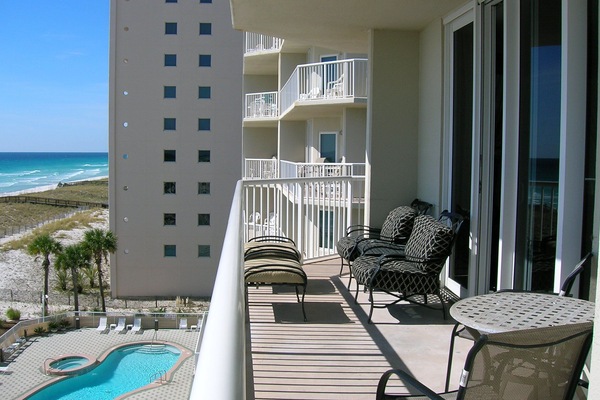 Balcony seating plus 2 additional chairs