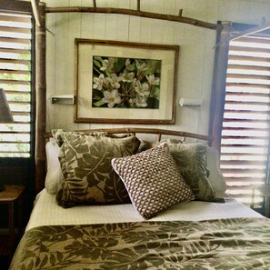 2 bedrooms, iron/ironing board, free WiFi, bed sheets - Beautiful Plumeria Cottage-Anini Beach Plantation Style Home  (Anini Beach)