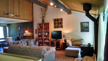 Smart-TV, Kamin, DVD-Player, Kinderspielzeug