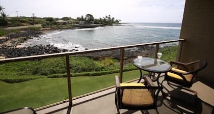 Ocean Front Condo with AC, Watch Sea Turtles from Our Lanai