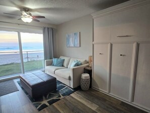 Smart TV, DVD player, books, video library