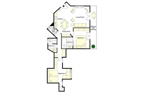 Floor plan - Stunning & Bright, Sleeps 6, w/Big Balcony and Amazing Paris Views (Paris)