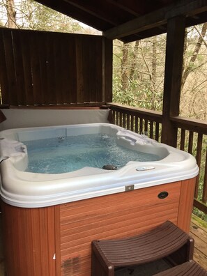 Outdoor spa tub
