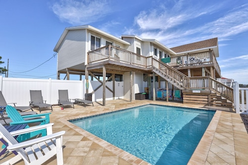 7 Bedroom Beach House with POOL!! Gulf Front and Bay Front