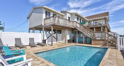 7 Bedroom Beach House with POOL!! Gulf Front and Bay Front