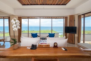 Villa familiar, 2 habitaciones, vistas al mar | Ropa de cama de alta calidad, caja fuerte, escritorio