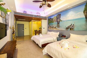 Deluxe Family Room | Blackout curtains, iron/ironing board, free WiFi