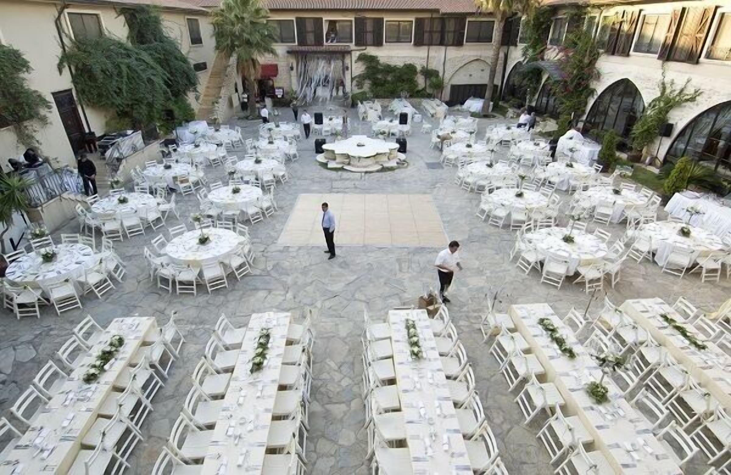 outdoor wedding area