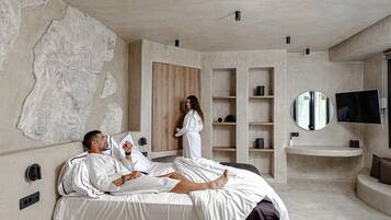 Vila luxo, vista para o mar | 1 quarto, roupas de cama premium