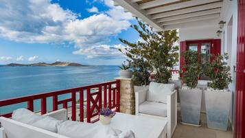 Leilighet, 1 soverom, sjøutsikt | Terrasse/patio