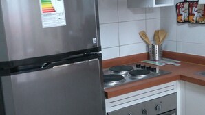 Family Apartment, 1 Bedroom, Non Smoking, Kitchen | Private kitchen | Coffee/tea maker, full-sized fridge, microwave, oven - N.H. Aparts (Santiago)