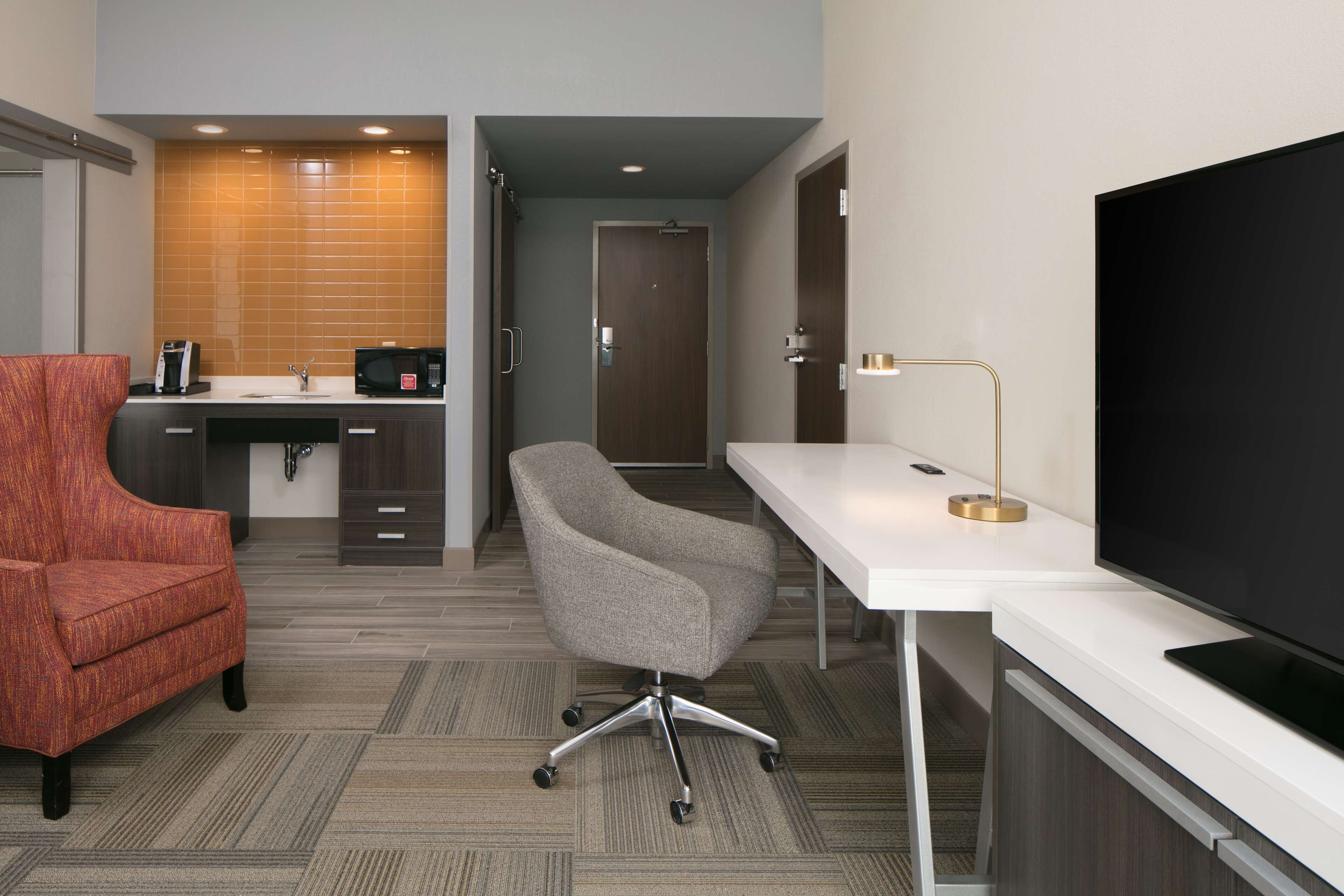 premium bedding, blackout curtains, iron/ironing board