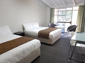 Down duvets, desk, iron/ironing board, free WiFi