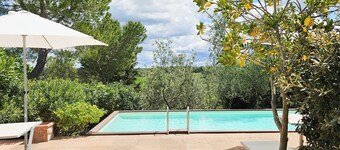 Charming apartment in country house with shared pool garden with stunning views 