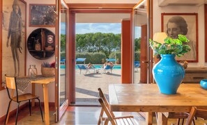 Dining - ClickSardegna Villa Girasoli with SPA and pool, Wifi, en-suite bathrooms (Olmedo)