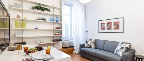 Fernseher, DVD-Player, Bücher