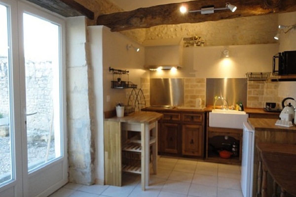 The kitchen alcove - well equipped to cook a your finds from the local markets