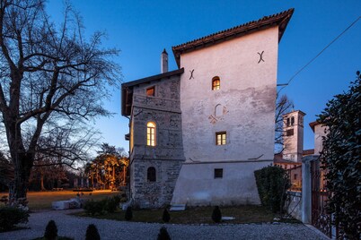 A. Ancient home with garden in a castle, near sea, between Trieste and Venice