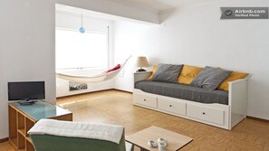TV, DVD player, books, music library