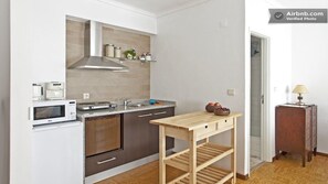Fridge, microwave, coffee/tea maker, electric kettle
