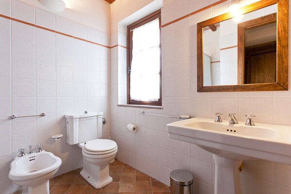 Regadera, secadora de cabello, bidet, toallas 