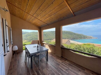 Tizzano Villa with stunning sea views, just steps from the beach.