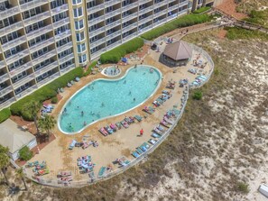 Outdoor pool, a heated pool - Book Your 2025 FALL Getaway: Stunning 1-Bedroom, 2-Bath Beachfront Condo! (Panama City Beach)