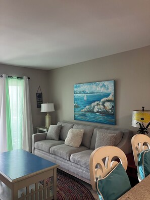 Smart TV, DVD player, books, video library