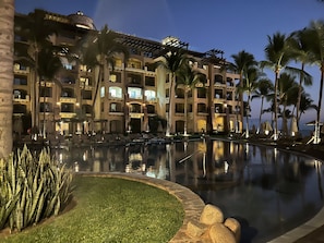 A heated pool - Oceanfront, BradAndJoeyRentals -Fully Remodeled, stocked, steps to beach.  (Nuevo Vallarta)