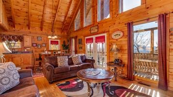 Smart-TV, Kamin, Videospiele, Bücher