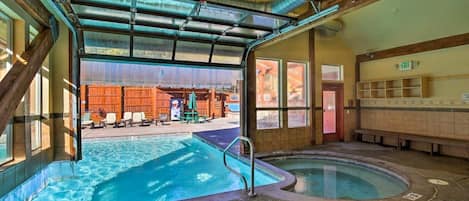 Piscine extérieure, piscine chauffée