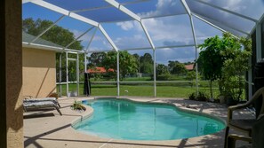 Outdoor pool, a heated pool - Private Heated Pool, Tropical Breezes from the Ocean, Only 10 Minutes to Beach! (Port St Lucie)