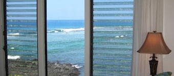 Beautiful Ocean/Beachfront Property and A Private Back Yard! AC in both BDRMS!