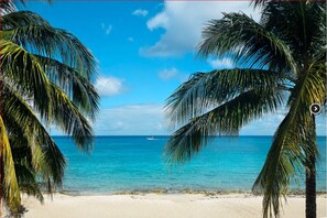 Plage, chaises longues, serviettes de plage