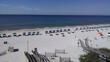 On the beach, beach towels