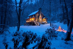 Exterior - Sleepy Creek-Antique Log Cabin/4 Acre/Bold Stream/Near Boone and BR Pkwy/Firepit (Fleetwood)