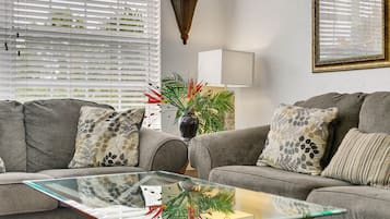 Smart TV, video games, DVD player, foosball