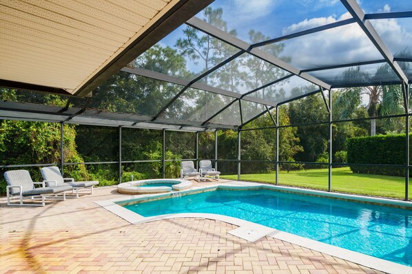 Outdoor pool, a heated pool