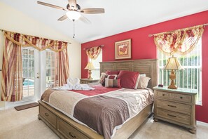 4 bedrooms, pillow-top beds, in-room safe, iron/ironing board