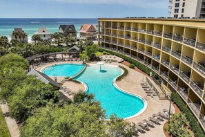 A heated pool - Beach Resort 215 Beach Setup included* HUGE value added.  Perfect Pool View. Convenient Access (Miramar Beach)