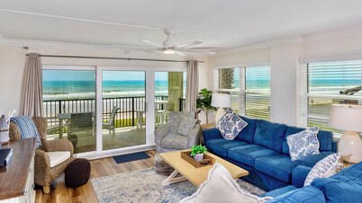 Direct Oceanfront, Family-Friendly, Luxury, 2nd FLR Corner unit, Car-Free Beach🏖️