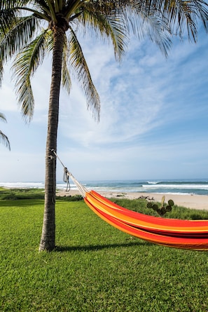 Accommodatie ligt op het strand