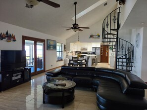 Smart TV, table football - Lakefront Home w/ Stunning Sunsets, Private Beach, Dock & Game Loft (East Lake Weir)
